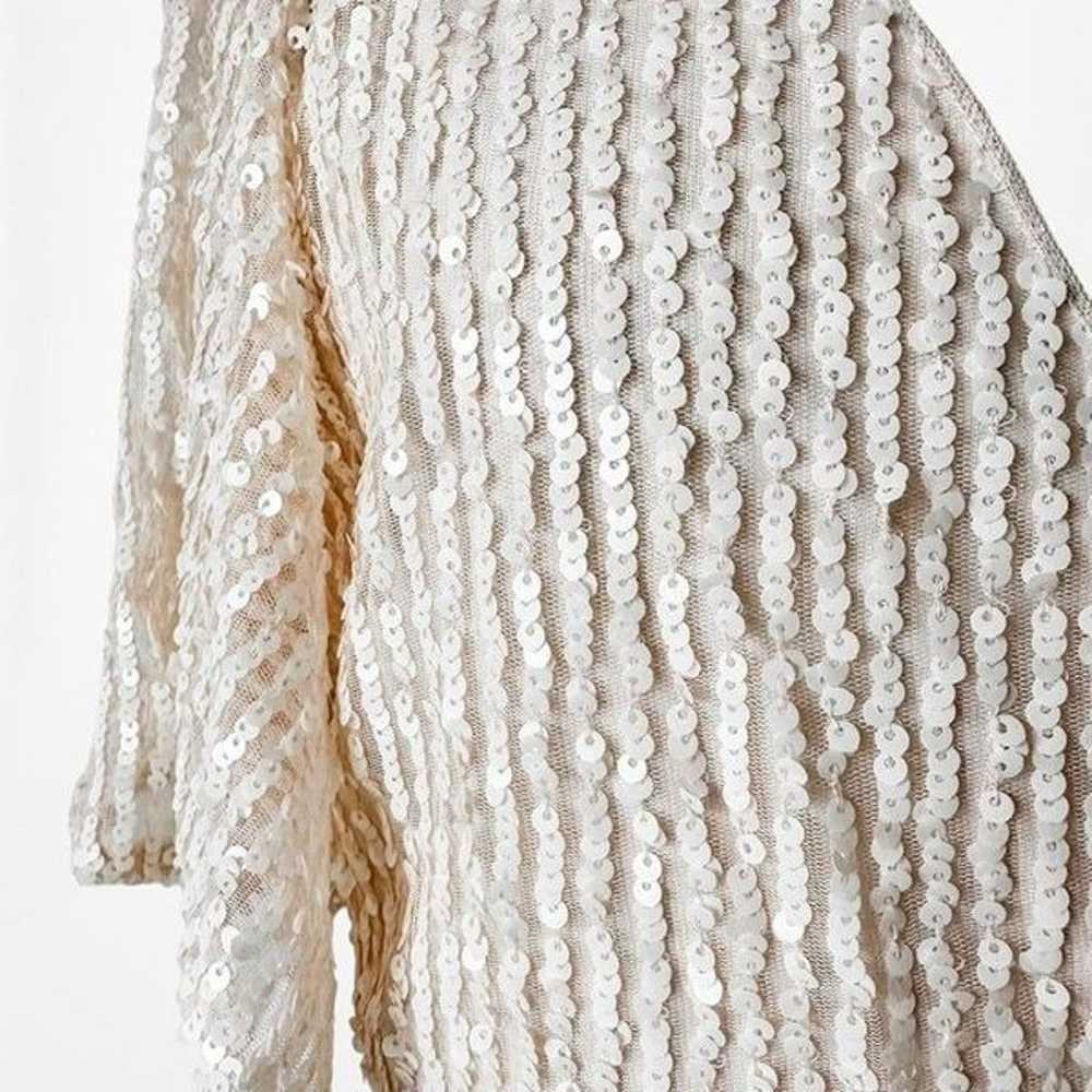 Zara Off White Cream Ruffle Short Sleeve Wrap Fla… - image 6