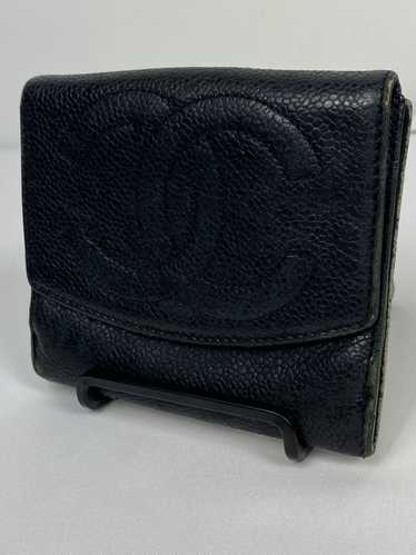 Chanel Chanel CC Caviar leather bifold wallet