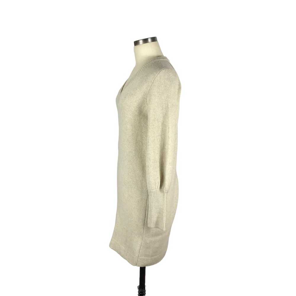 MADEWELL Dress Cream Sweater Puff Sleeves Pullove… - image 2
