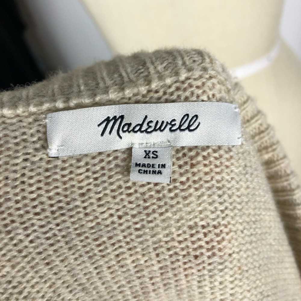 MADEWELL Dress Cream Sweater Puff Sleeves Pullove… - image 4