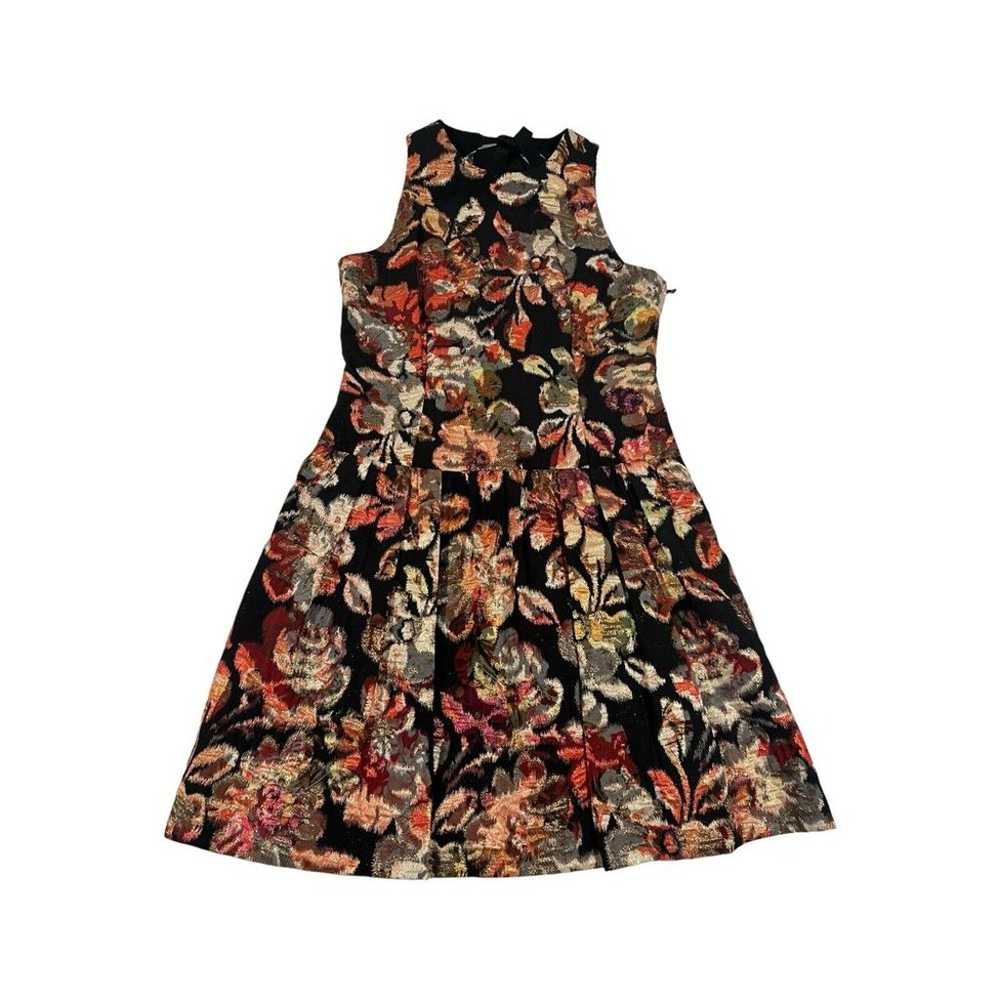 Anthro Leifsdottir Adelita Dress 6 Black Floral S… - image 4