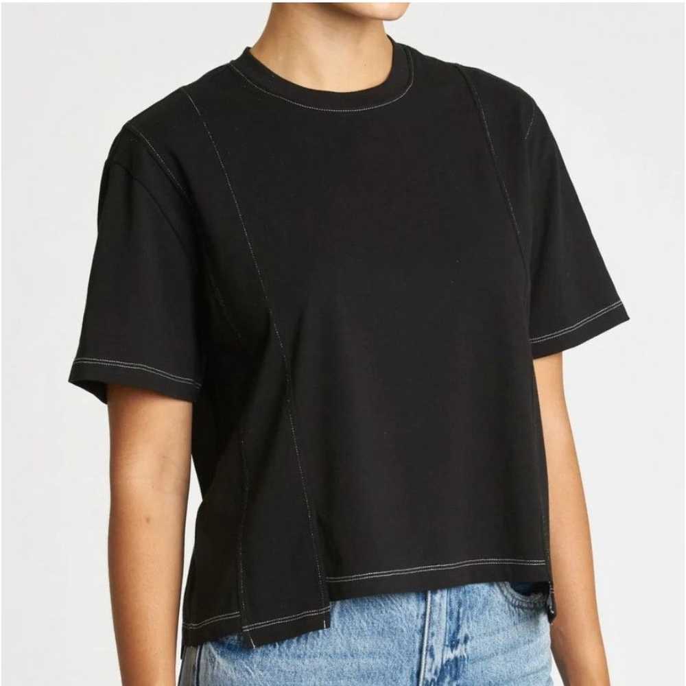 Pistola Pistola Denim Kay cropped tee, Black, XS - image 1