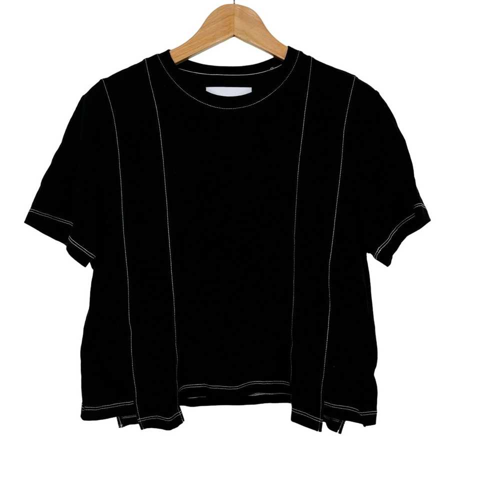 Pistola Pistola Denim Kay cropped tee, Black, XS - image 3