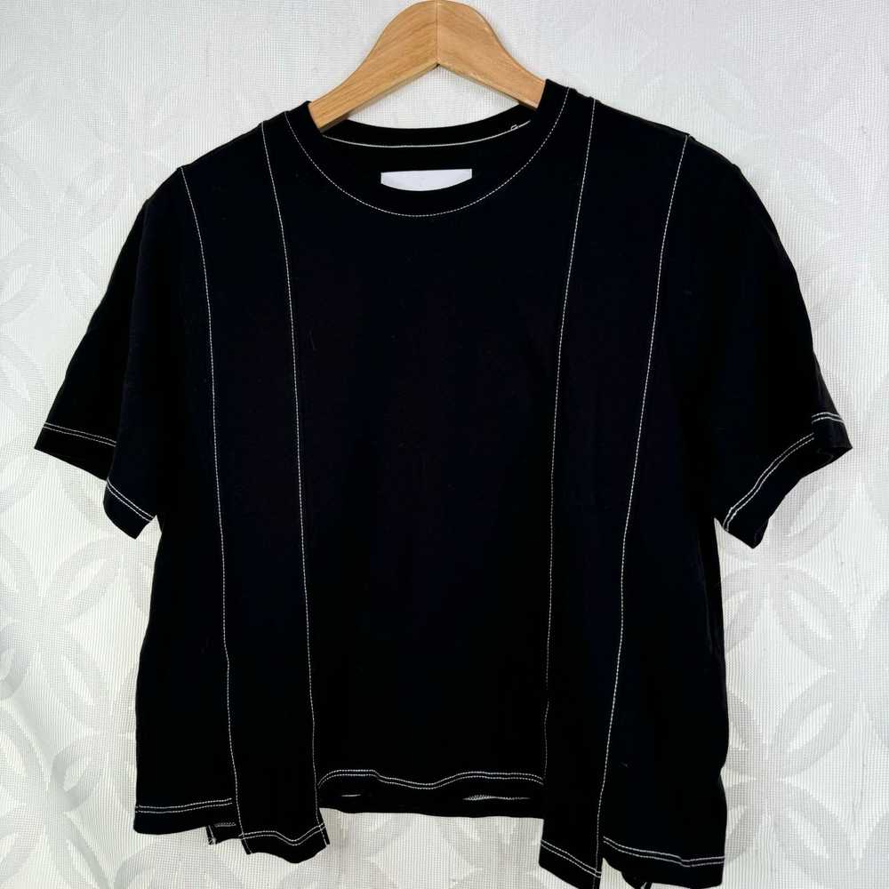 Pistola Pistola Denim Kay cropped tee, Black, XS - image 5