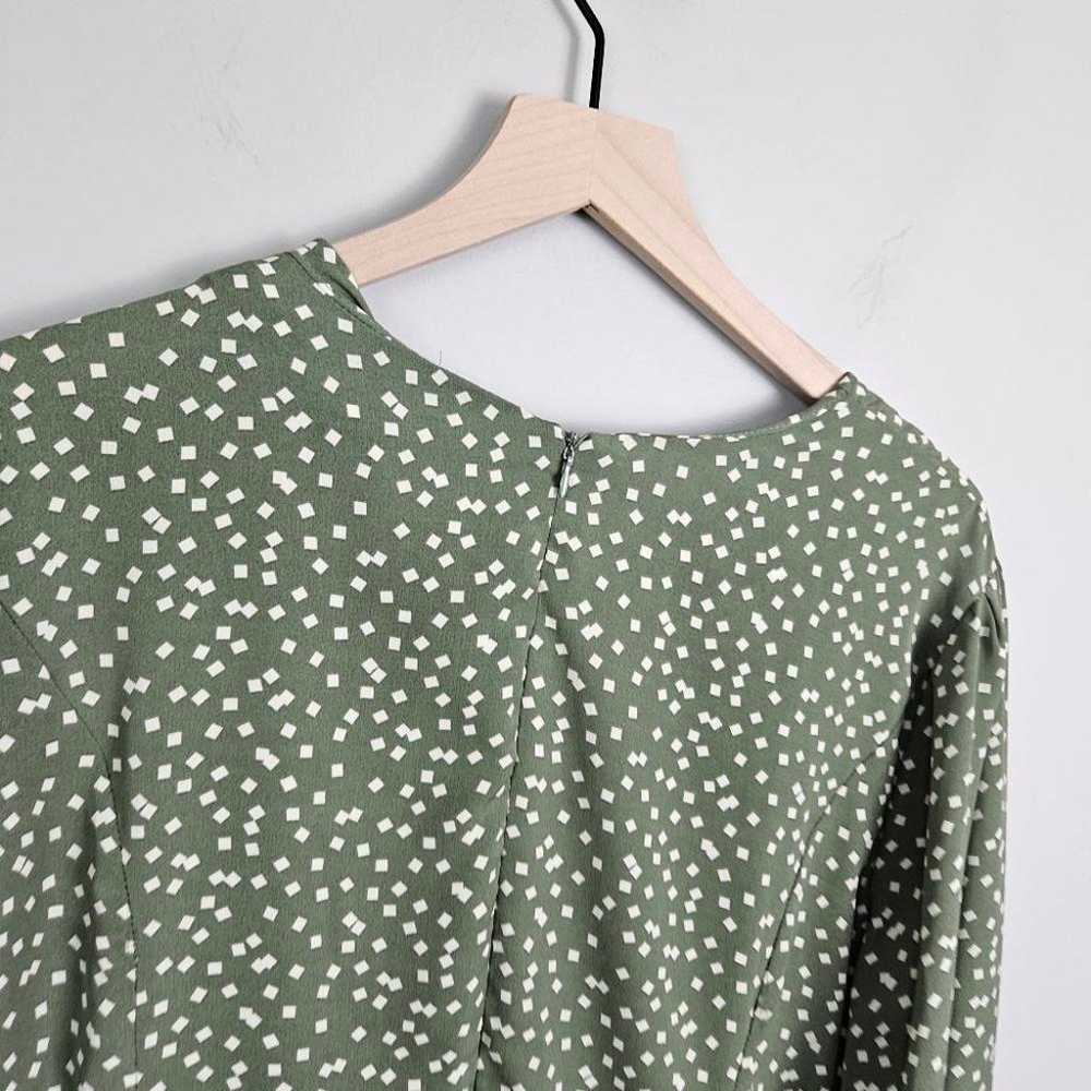 Chic Soul Green Geoemetric Print Long Sleeve Dres… - image 4