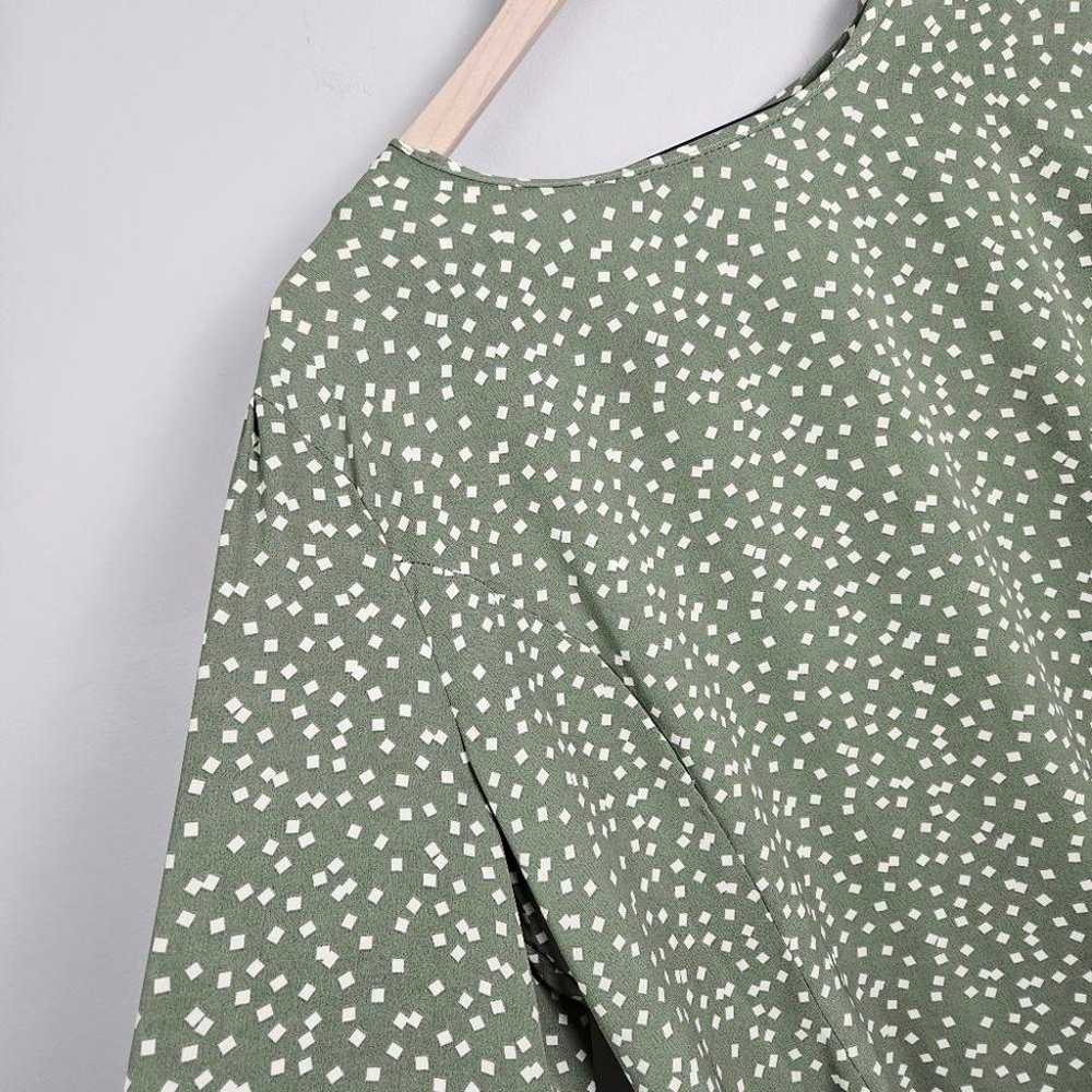 Chic Soul Green Geoemetric Print Long Sleeve Dres… - image 7