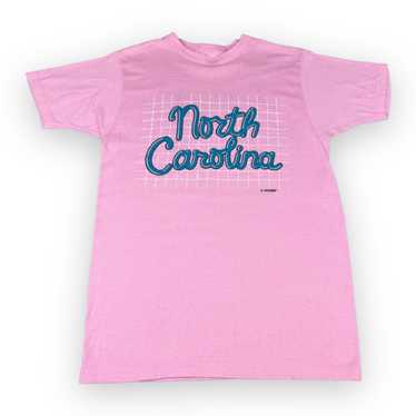 Vintage Vintage North Carolina Shirt Pink 80s Sta… - image 1