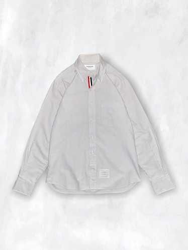 Thom Browne Orignial Stripe Oxford Shirt, White/G… - image 1