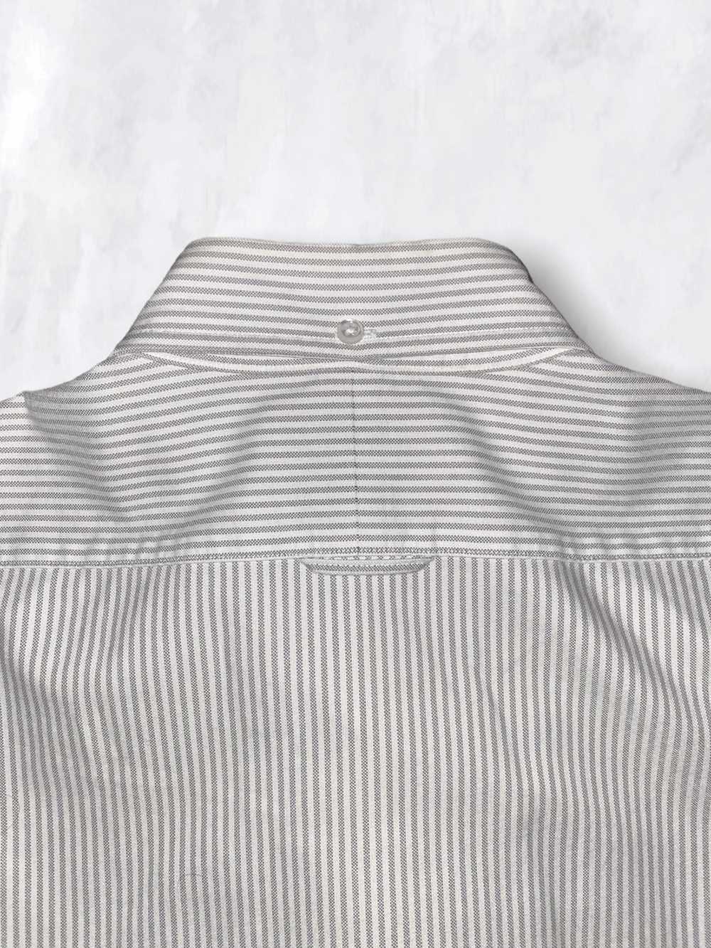Thom Browne Orignial Stripe Oxford Shirt, White/G… - image 5