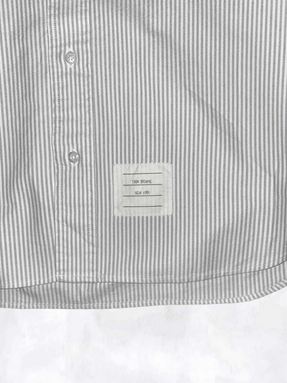 Thom Browne Orignial Stripe Oxford Shirt, White/G… - image 6