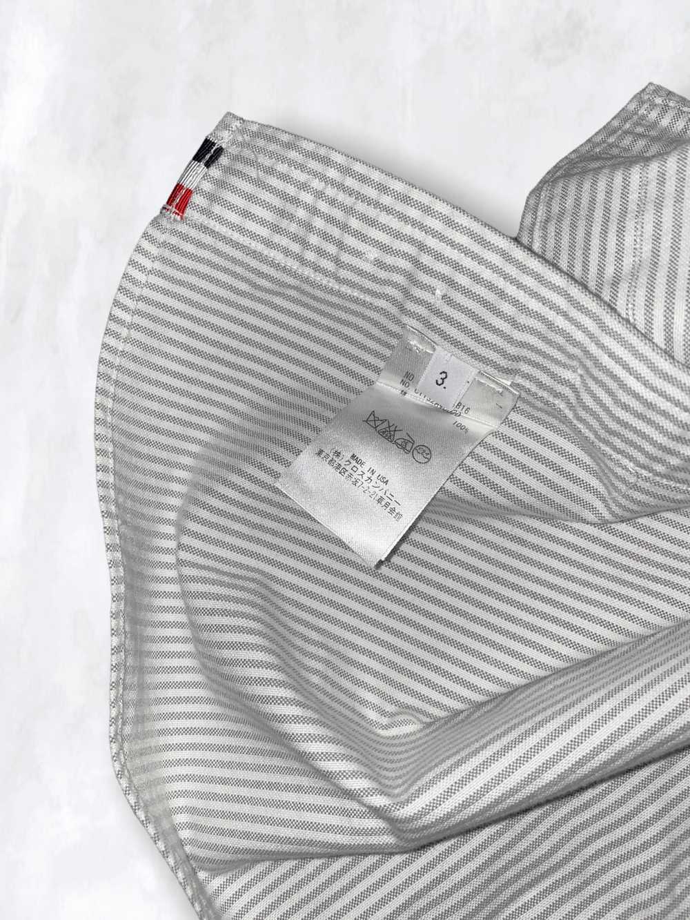 Thom Browne Orignial Stripe Oxford Shirt, White/G… - image 7