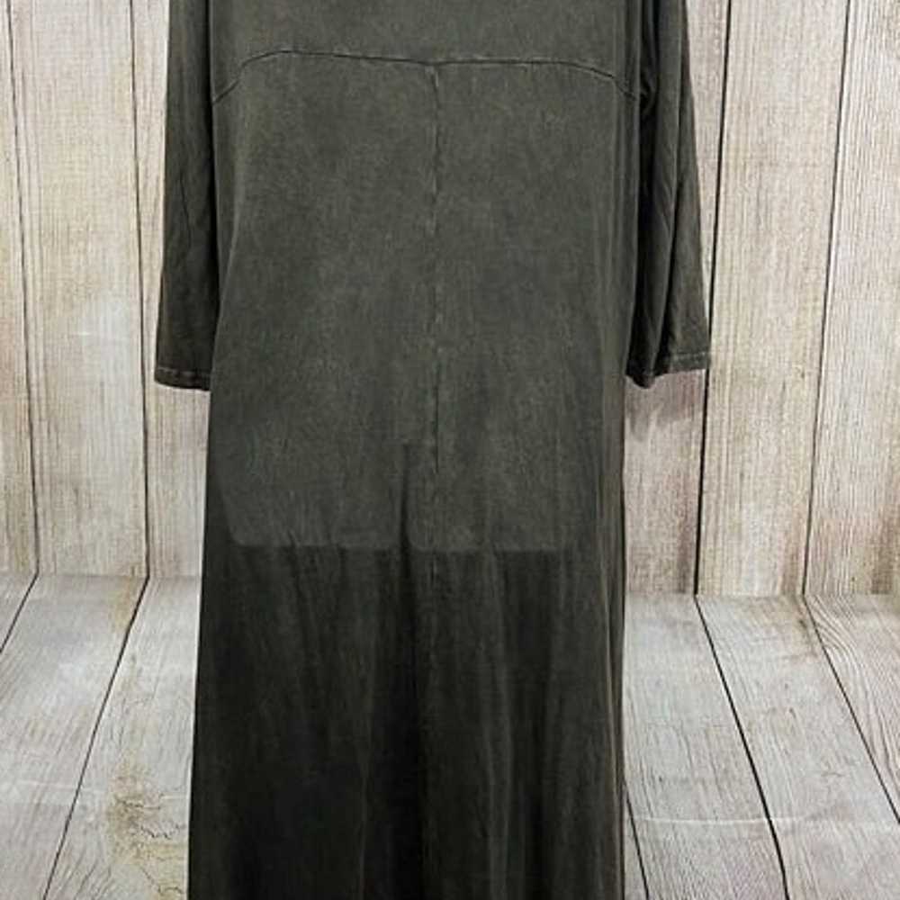 Chalet Et Ceci Maxi Dress Sz L Olive Green Hemp B… - image 7