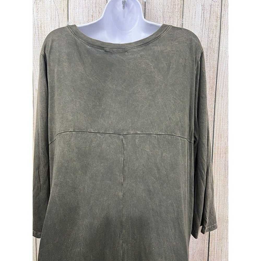 Chalet Et Ceci Maxi Dress Sz L Olive Green Hemp B… - image 8