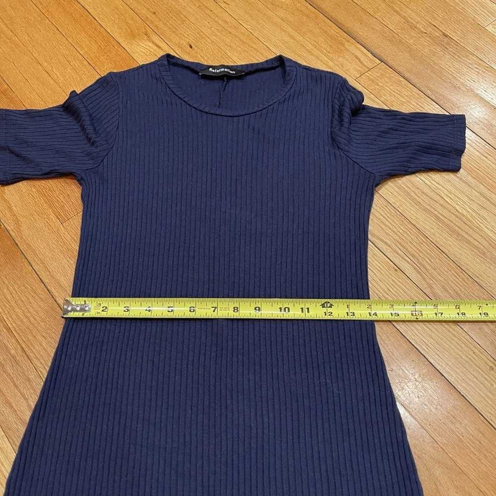 Reformation Gigi Womens Ribbed Knit Dress Size Me… - image 5
