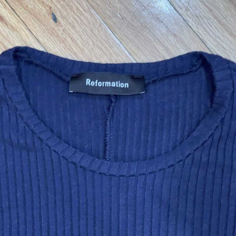 Reformation Gigi Womens Ribbed Knit Dress Size Me… - image 8