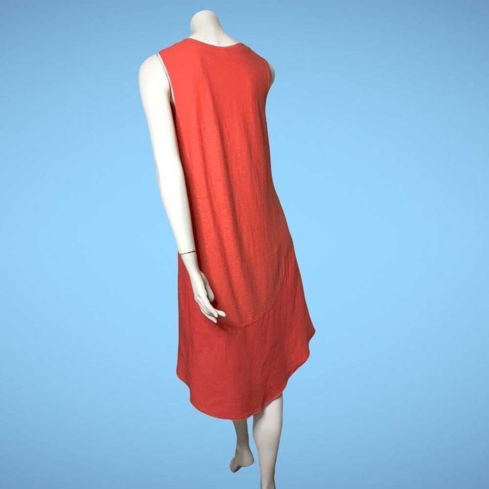 Cut Loose Dress Coral Linen Cotton Lightweight Sl… - image 2