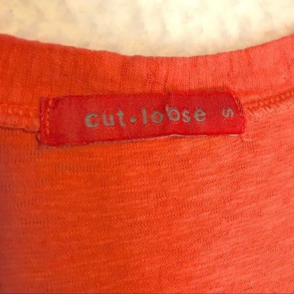 Cut Loose Dress Coral Linen Cotton Lightweight Sl… - image 5