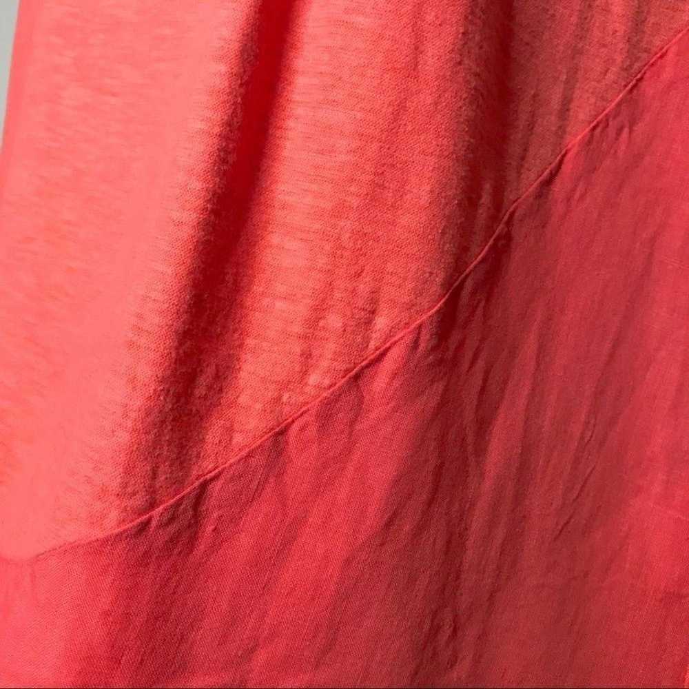 Cut Loose Dress Coral Linen Cotton Lightweight Sl… - image 8