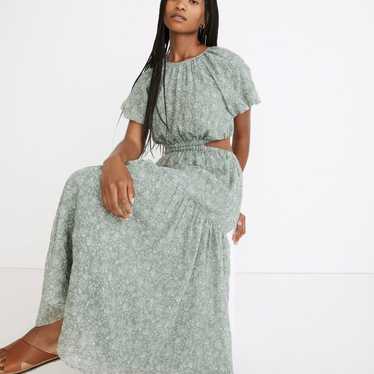 Madewell seersucker cutout midi dress in piazza f… - image 1