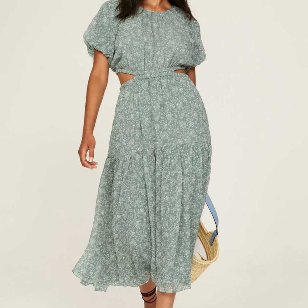 Madewell seersucker cutout midi dress in piazza f… - image 7