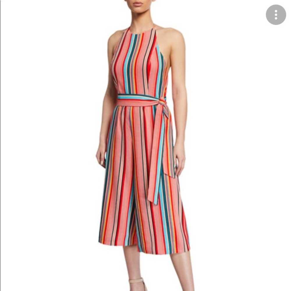 Lucie Striped Cropped Wide-Leg Halter Linen Summe… - image 1