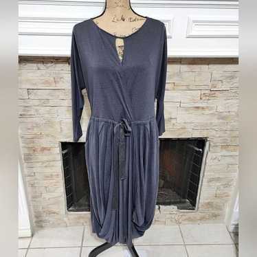 Free People Boho Grey Dress Lagenlook Oversized W… - image 1