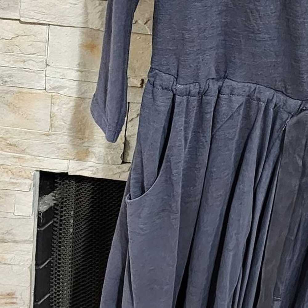 Free People Boho Grey Dress Lagenlook Oversized W… - image 7