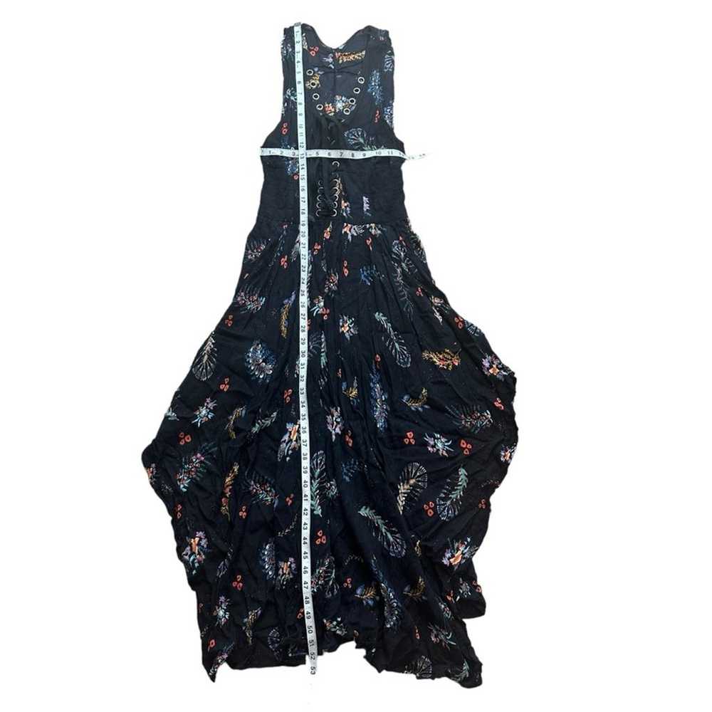 Free People Lace Up Asymmetrical Maxi Dress Size … - image 6