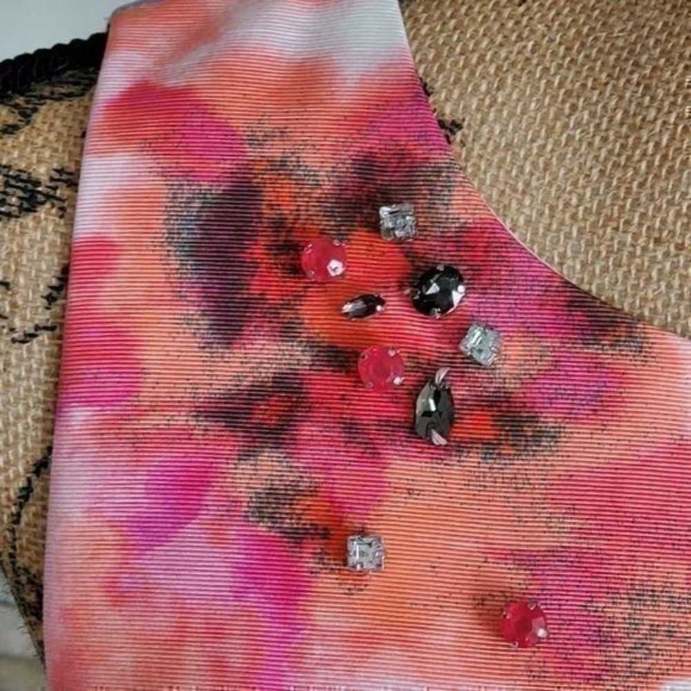 Eliza J. Watercolor floral beaded and jeweled she… - image 4