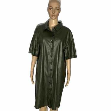 Modern Citizen Green Faux Leather Dress Size Large