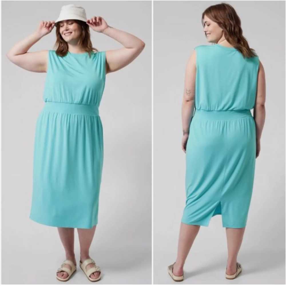 NWT Athleta Santorini Cinch Dress Rose Plus Size … - image 1