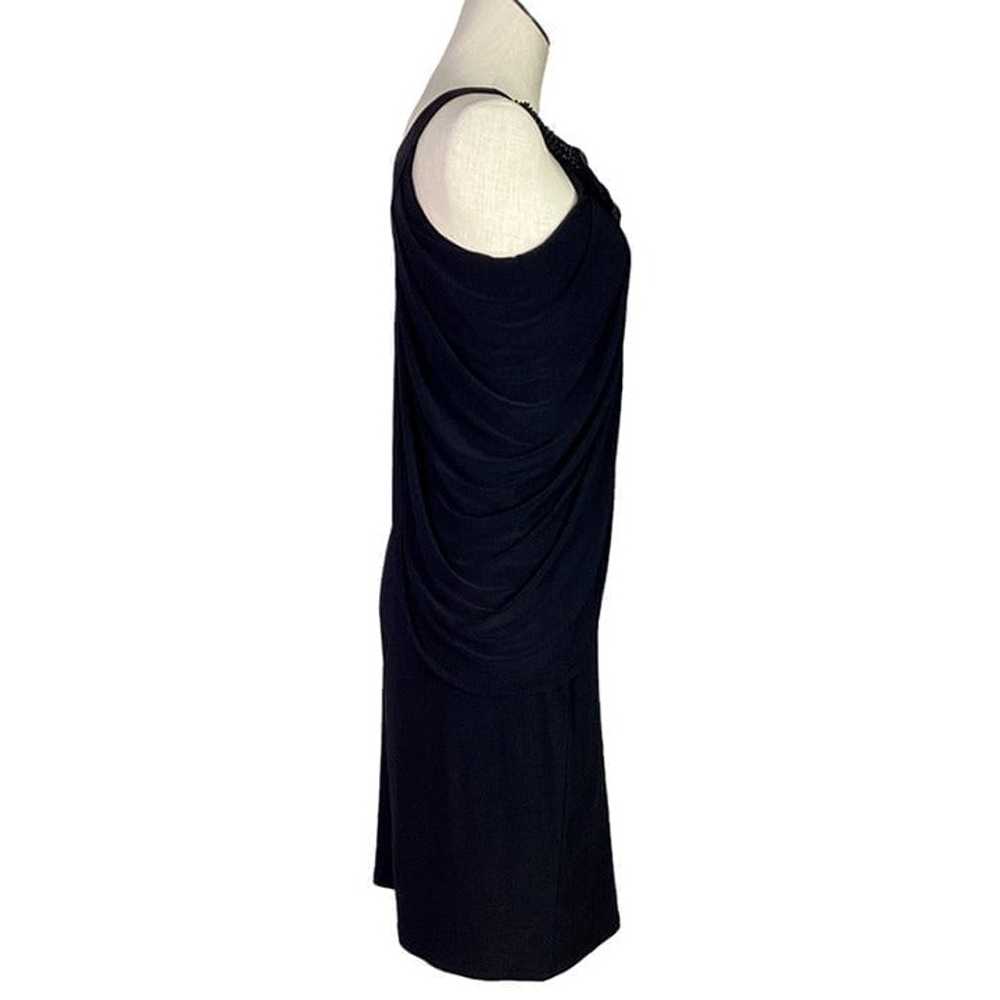 Joseph Ribkoff Women 4 Draped Cocktail Dress Blac… - image 4