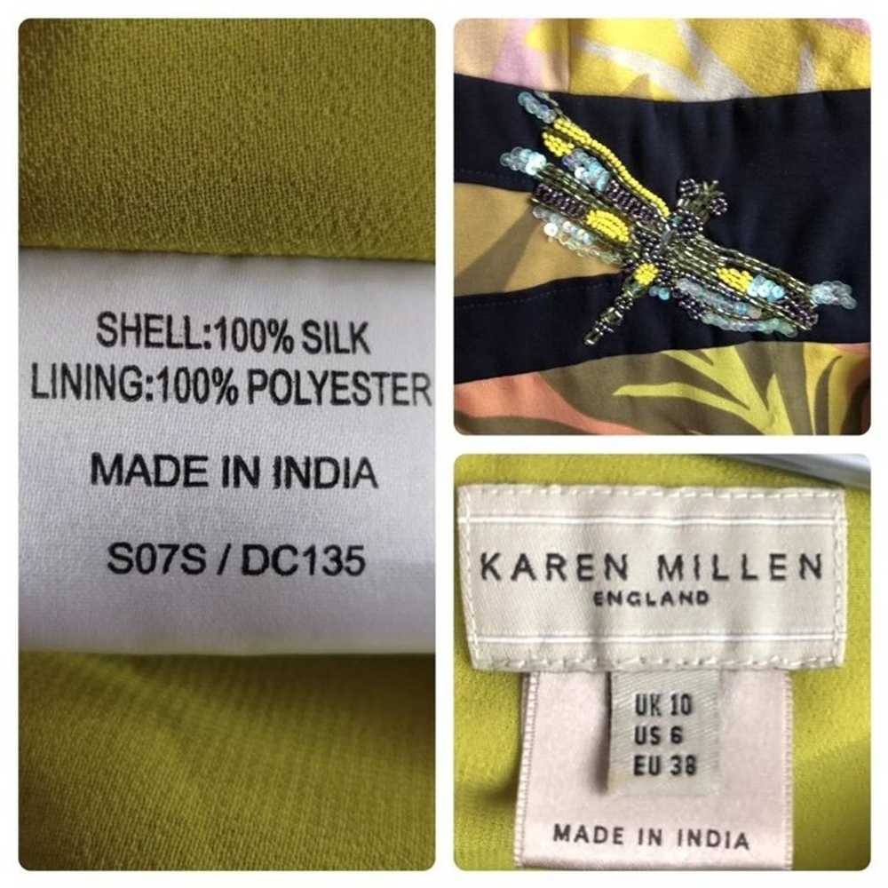 Karen Millen SILK EMPIRE WAIST VINTAGE DRESS SIZE… - image 11