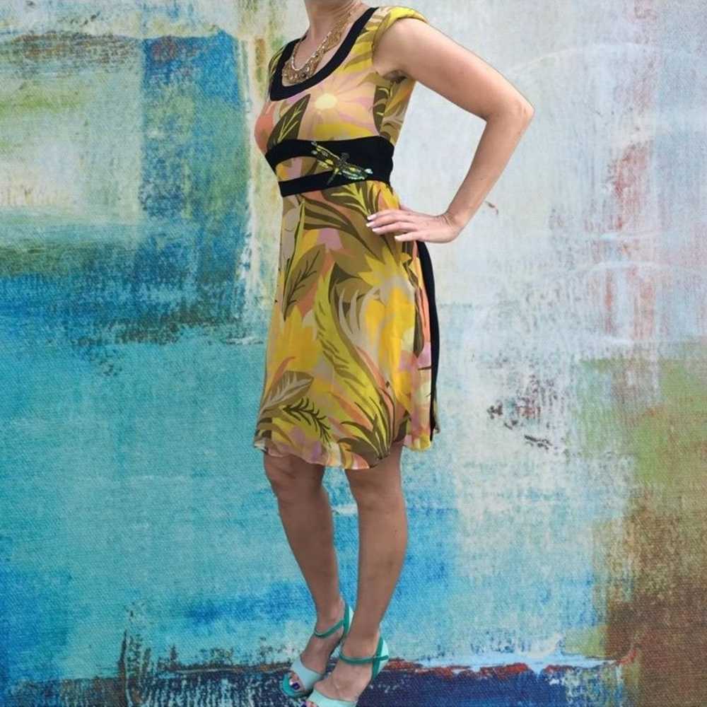 Karen Millen SILK EMPIRE WAIST VINTAGE DRESS SIZE… - image 4