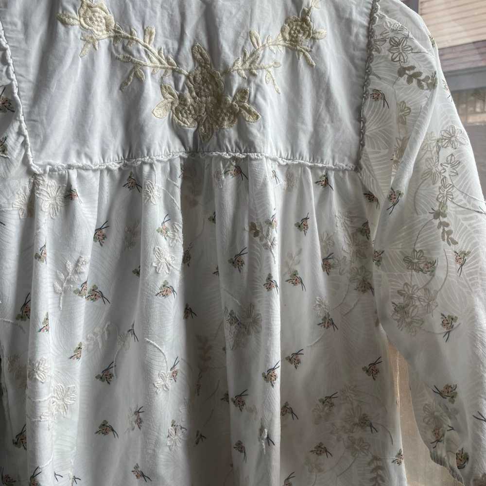 Vintage embroidered floral house dress - image 8