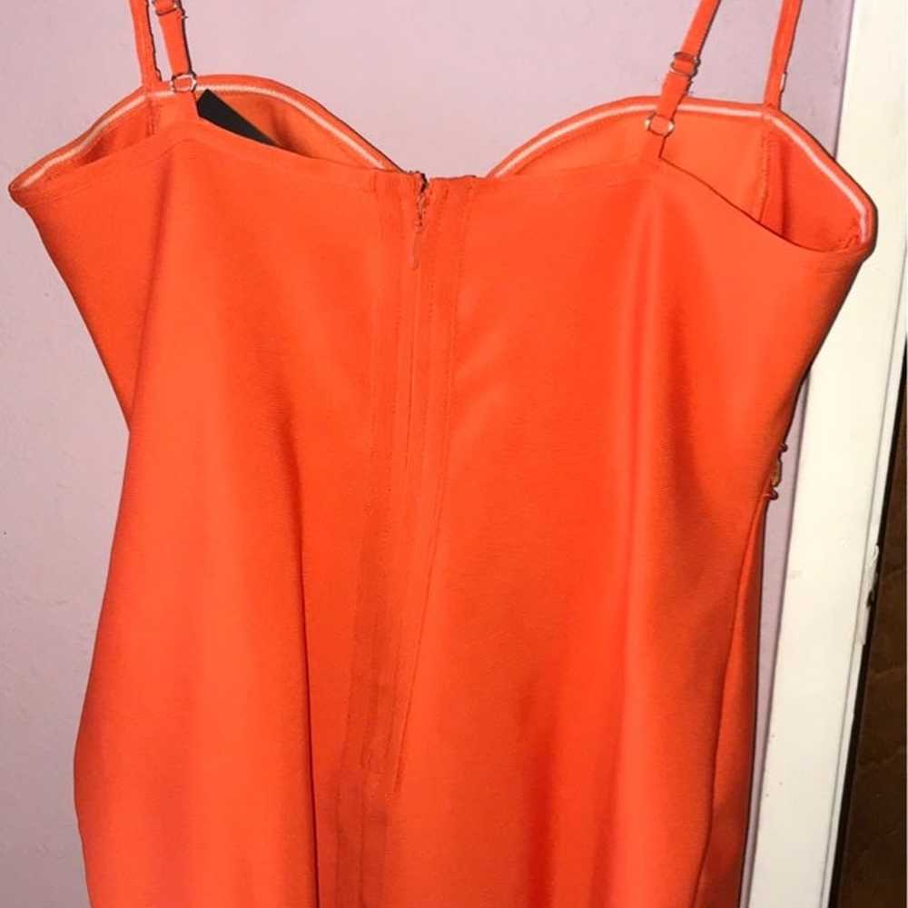 Plus size rhinestone bandage orange dress 2x - image 11