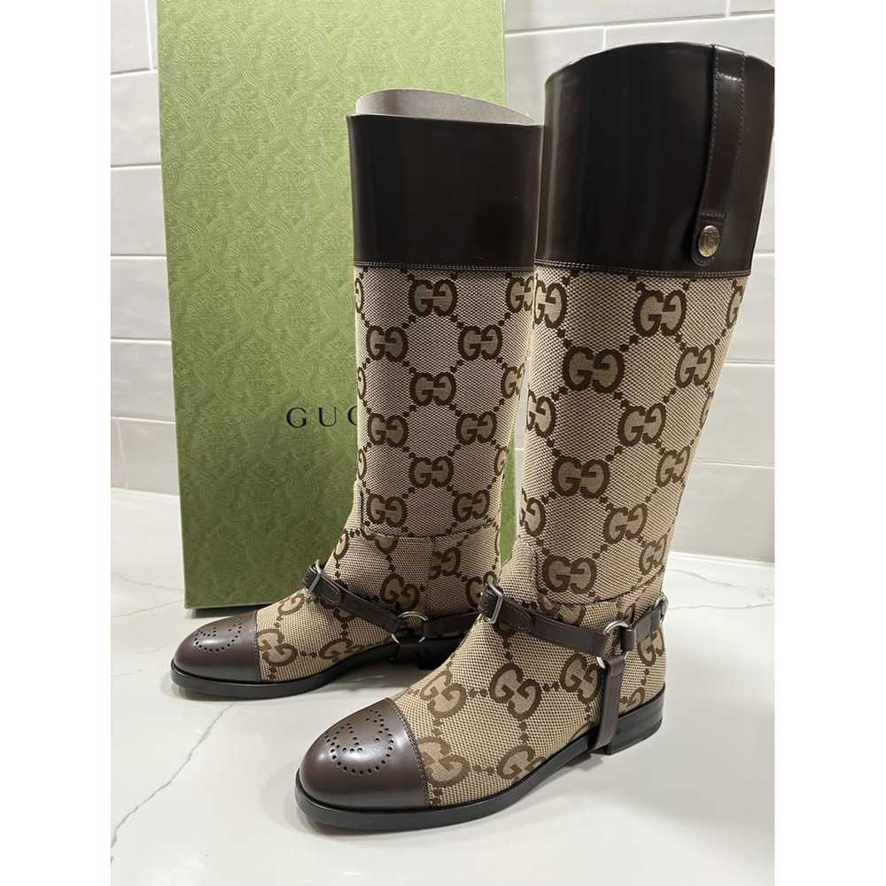 Gucci Leather riding boots - image 3