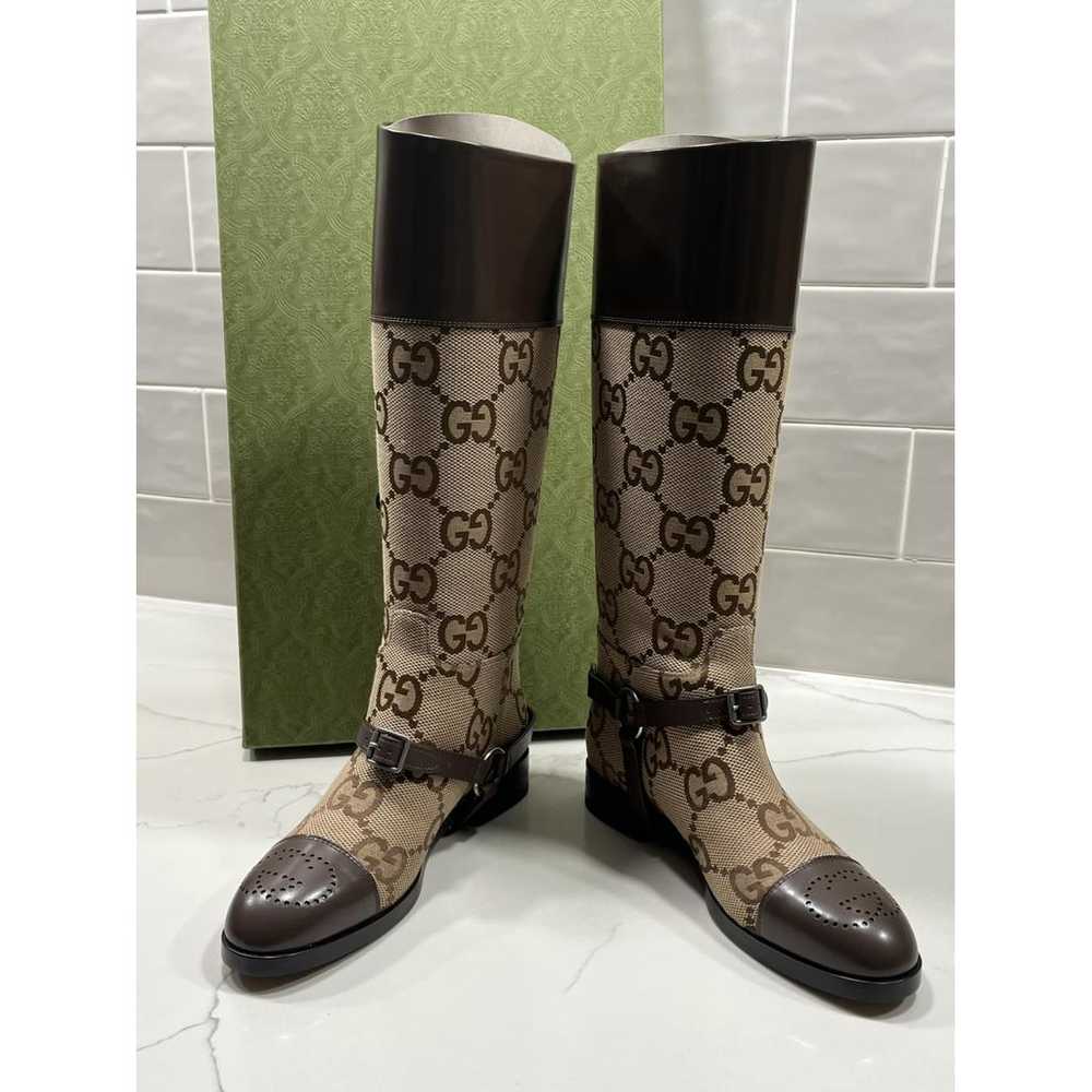 Gucci Leather riding boots - image 8