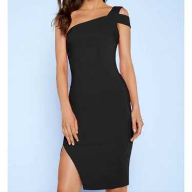 Likely Packard Black Bodycon One Shoulder Minidres