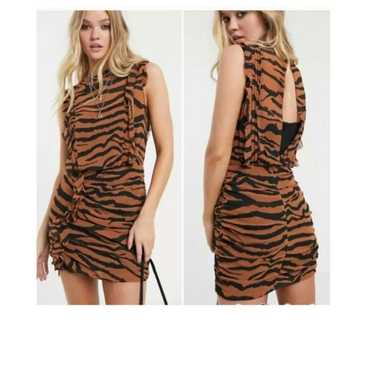 All Saints Hali Zephyr Tiger Print Mini Dress