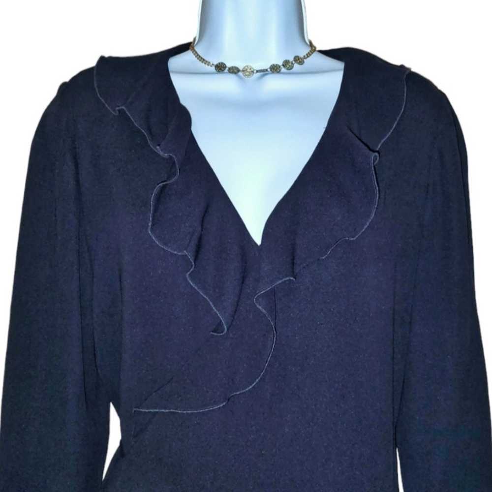 Vintage Dana Buchman 100% Silk Wrap Dress - Sz 10 - image 3