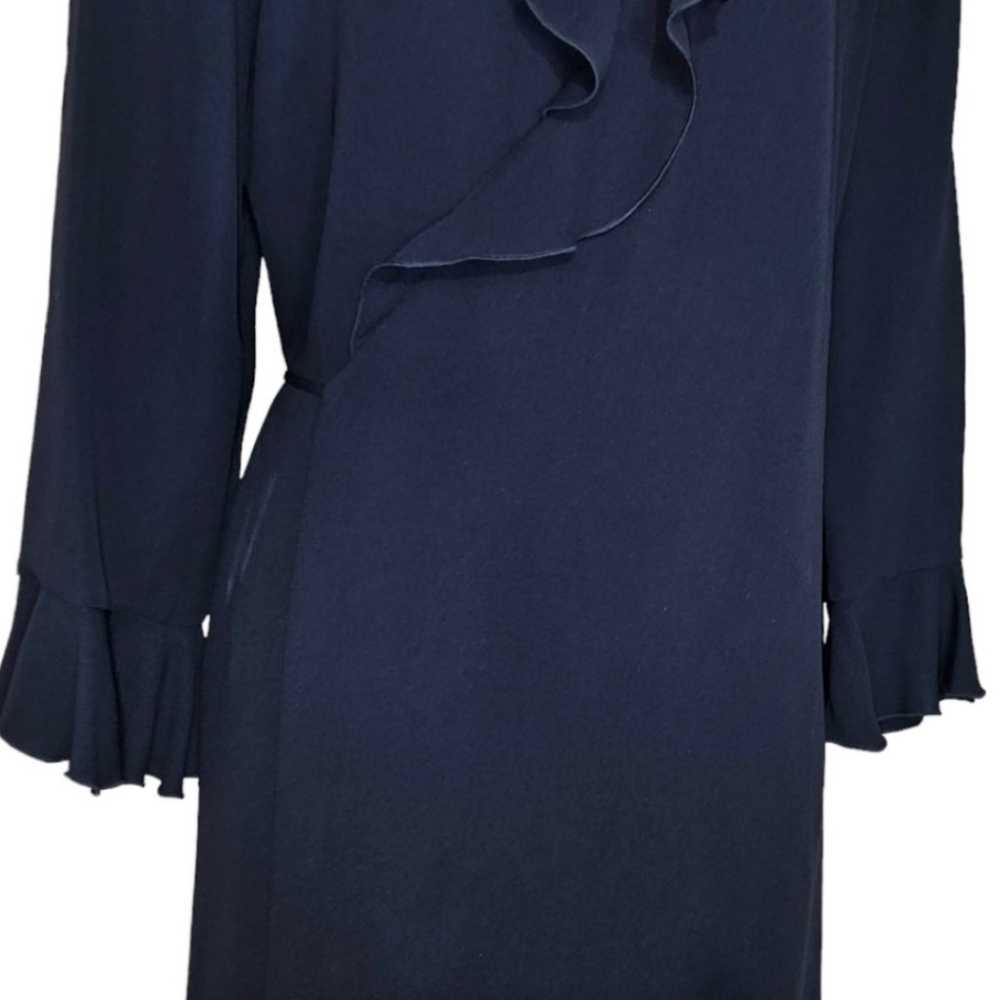 Vintage Dana Buchman 100% Silk Wrap Dress - Sz 10 - image 4