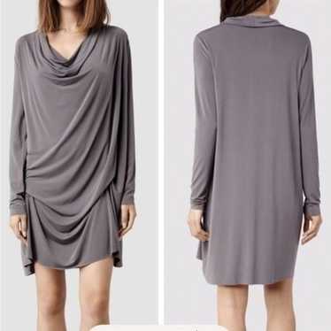 All Saints Amei Long Sleeve front drape Dress - image 1