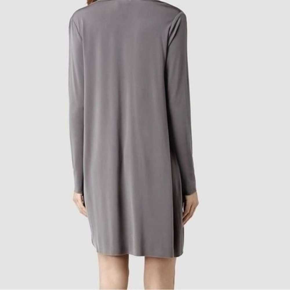 All Saints Amei Long Sleeve front drape Dress - image 3