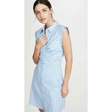 Veronica Beard Ferris Striped Dress Blue Multi Si… - image 1