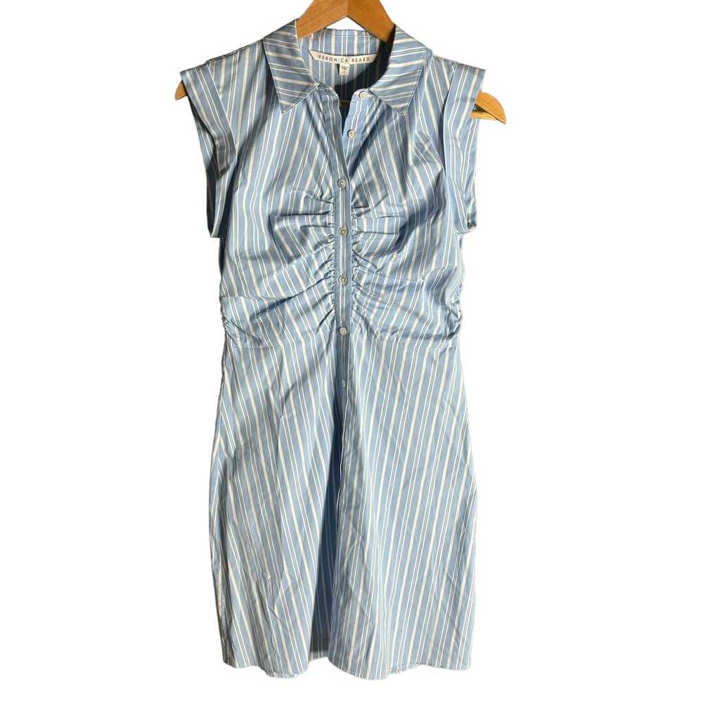 Veronica Beard Ferris Striped Dress Blue Multi Si… - image 6