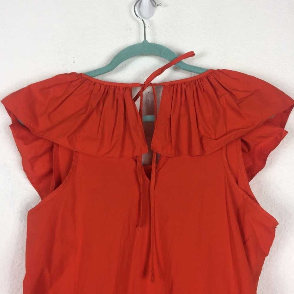 Anthropologie WHIT TWO Flouncy Ruffled Orange Ove… - image 10