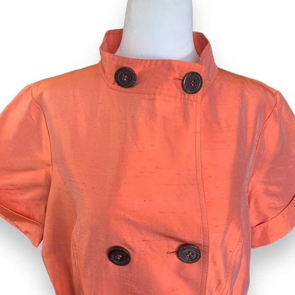 Rickie Freeman For Teri Jon Shirt Dress Orange Bl… - image 3