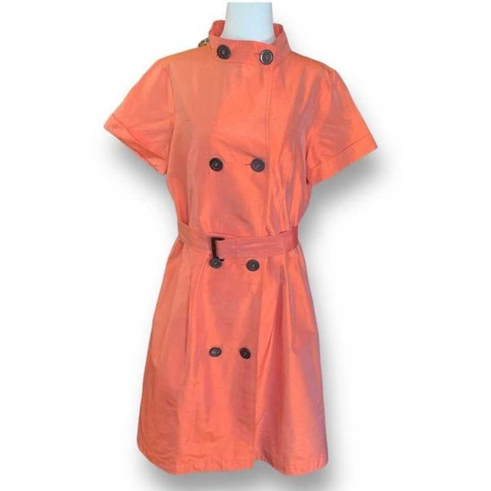 Rickie Freeman For Teri Jon Shirt Dress Orange Bl… - image 4