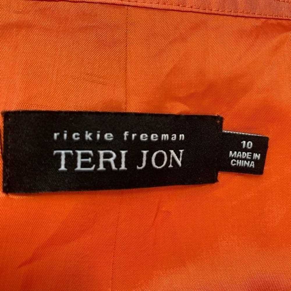 Rickie Freeman For Teri Jon Shirt Dress Orange Bl… - image 8